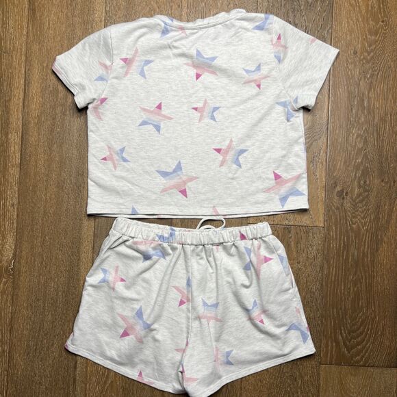 Le Lis Collection Womens 2 Piece Knit Pajama Set Stars Size Large - Picture 8 of 8